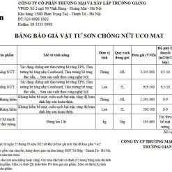 Báo giá bộ giải pháp chống nứt tường vách chuyên dụng